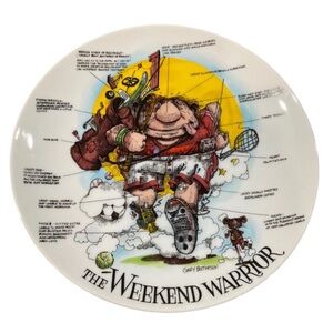 Vintage Gary Patterson The Weekend Warrior Collector Plate 1980s